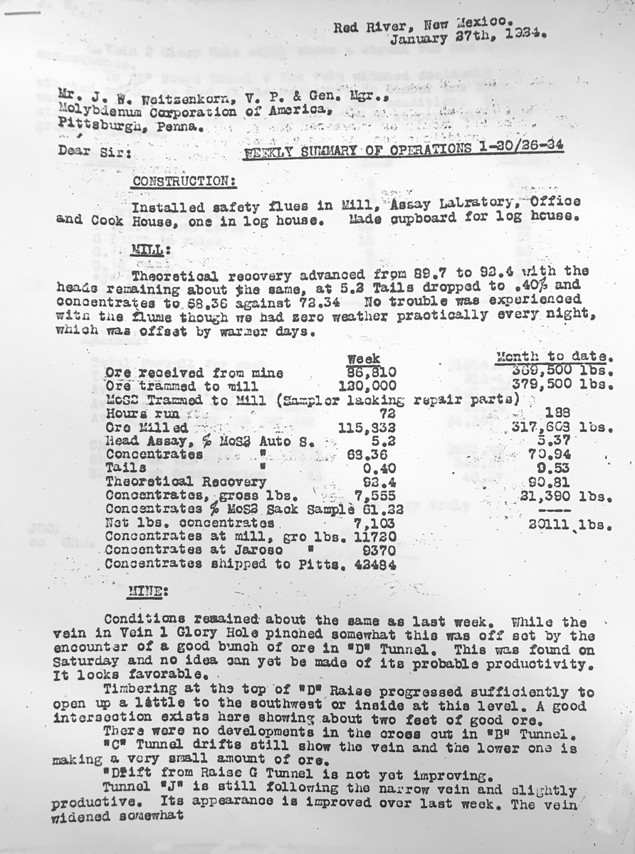 weekly summary of operations 1924